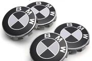 BMW Center Caps Set 56mm Car Wheel Centre Caps Hub Emblem - Black White. Set of 4 pieces