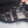 RIVERS black strappy side buckle flats Sz 6 UK - Bnwot Image 5