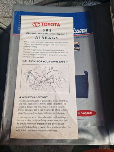 toyota corolla e10 owners manual and tool roll