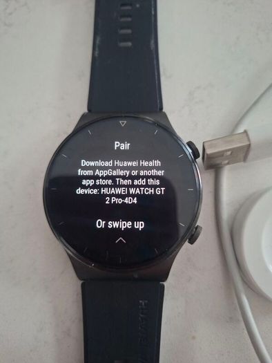 Huawei GT2 Pro Smartwatch in very good condition - Works perfectly and comes with its original wireless charger with a USB A connection.  46mm Diameter face which is very comfortable and looks good. Battery life excellent, Extra strap in brown