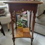 Antique French cherrywood two tier table Image 10