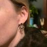 925 Sterling Silver & Garnet Textured Heart Stud Earrings Image 2
