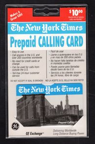 1995 USA 10 The New York Times - Brooklyn Bridge (Remote Memory) Phone Card Mint in Packaging