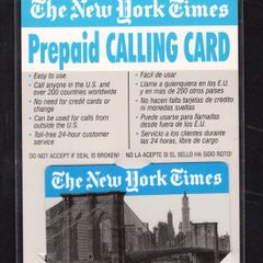 1995 USA 10 The New York Times - Brooklyn Bridge (Remote Memory) Phone Card Mint in Packaging