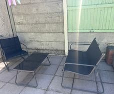 Black Garden Furniture Set