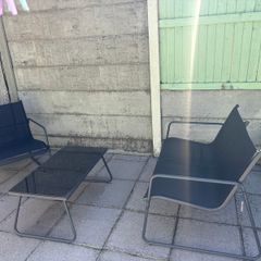 Black Garden Furniture Set
