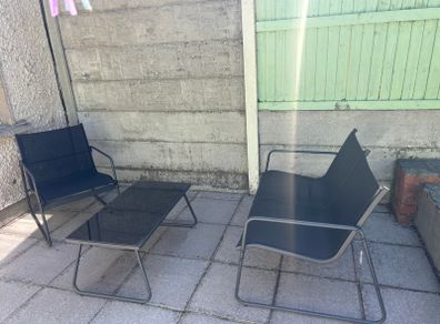 Black Garden Furniture Set