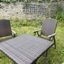 5 piece rattan patio / garden foldable table and chairs Image 2