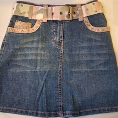 SALE!  Girls' Denim Skirt with Belt