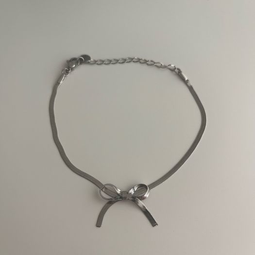 Snake Chain Bow Bracelet - Stainless Steel