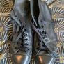 Converse All Stars Leather All Black Size UK 8.5 Image 4