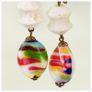 Retro Murano Millefiori Glass Long Drop Clip On Earrings Image 9