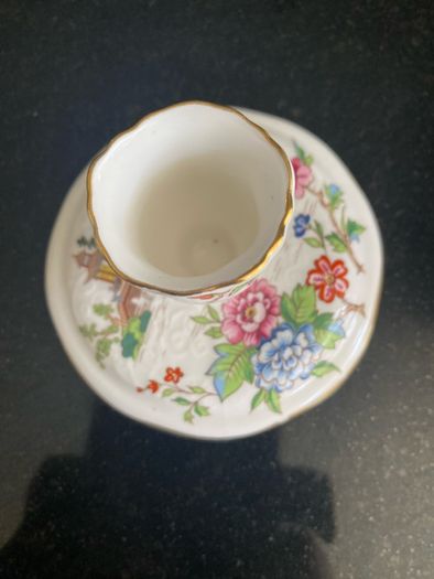 Crown Staffordshire vintage pagoda candle holder