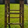 vintage farm house pine stool Image 7