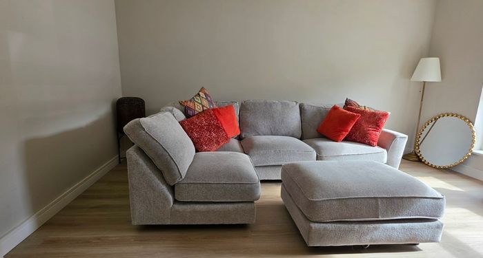 EZ Living Isaac L-Shaped Sofa and Footstool for 1450euro
