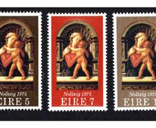 1975 Ireland Christmas Commemorative Stamps Mint Never Hinged (MNH)
