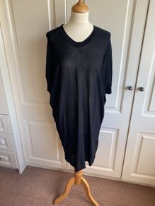 Cos viscose fine knit black tunic - 10-12