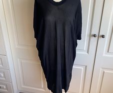 Cos viscose fine knit black tunic - 10-12