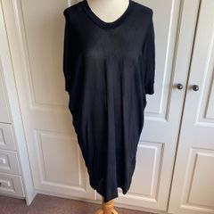 Cos viscose fine knit black tunic - 10-12