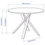 Dining Table Black Marble Effect Image 3