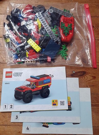 Lego City 60412: 4x4 Fire Truck & Rescue Boat (2024) 100% Complete (NO BOX)