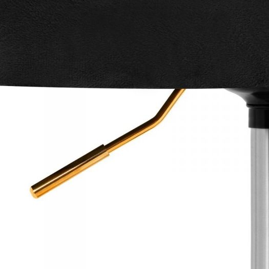 Black velvet swivel chair
