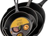 Pre-Seasoned Cast Iron Skillet Frying Pans Oven Safe Cookware for Indoor &amp; Outdoor Use - Grill, StoveTop