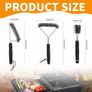 Brand New Grill brush, 3 pieces grill cleaning brush with stainless steel bristles, Image 2