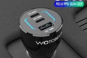 WOTOBEUS 95W PD/PPS/QC4.0 Triple USB Mobile/Tab/Laptop Super Fast Car Charger (Brand New/Warranty)
