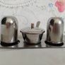 vintage stainless steel, salt & pepper shakers Image 2