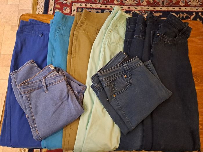 Bundle of 8 Jeans Trousers Size 12