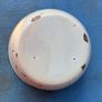 Vintage grey enamel dish with blue rim Image 5