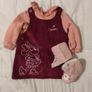 Disney Minnie Mouse Pinafore Dress, Top And Boots Image 2