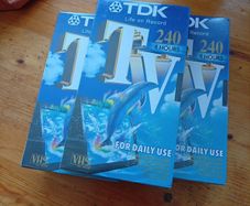 VHS blank video cassettes