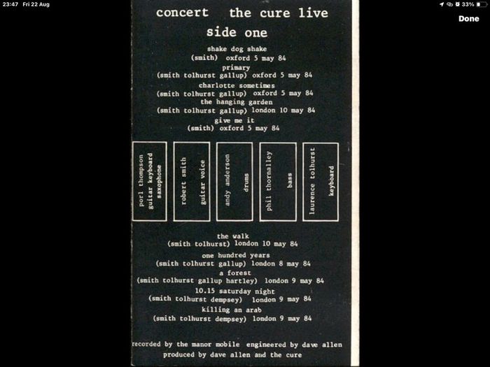 the cure // concert and curiosity