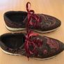 Ladies Pasarela burgundy floral velor and glitter trainers Eu 40 Uk 6.5 Image 2