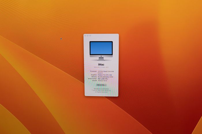 iMac 2017,  27 inches Retina 5K, 64GB RAM