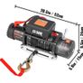 13500LBS 12V Electric Winch for 4X4 92FT Synthetic Car Trailer Ropes Towing Strap With Wireless Control ATV Truck Off Road Image 5