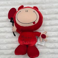Russ Berrie Bubblegum Velvet Horny Devil Doll NOT Working Carlton Cards Please lookk at the pictures