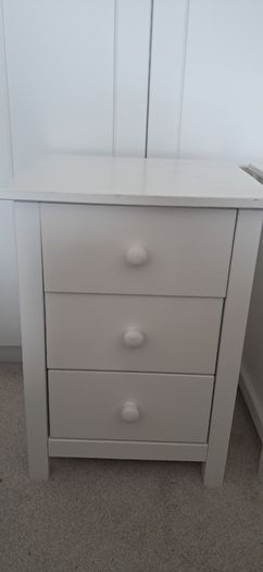 White Bedside Tables x2