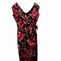 The Pretty Dress Co Rose Print Occasion Dress