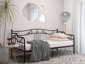 Sofa Bed Frame Black Metal 90x200 cm