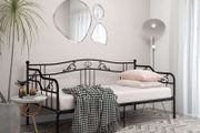 Sofa Bed Frame Black Metal 90x200 cm
