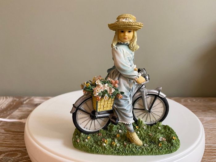 The Leonardo Collection The Bicycle Ride Figurine, Girl With a Bike