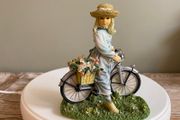 The Leonardo Collection The Bicycle Ride Figurine, Girl With a Bike