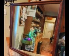 Teak framed Vintage Mirror