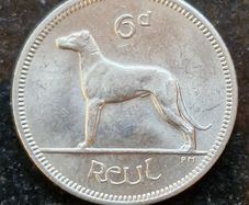 Fantastic Ireland 1968 Six Pence 6d coin