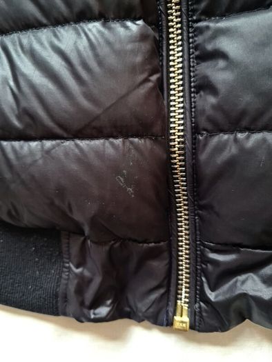 Holland copper down puffer jacker Size medium Pit to pit 20" black Hooded in good condition