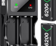 Rechargeable Battery Pack for Xbox One/Series X|S,2x6200mWh Xbox Controller Battery Pack for Series X|S/S/X/Elite Controller-Q08