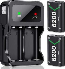 Rechargeable Battery Pack for Xbox One/Series X|S,2x6200mWh Xbox Controller Battery Pack for Series X|S/S/X/Elite Controller-Q08